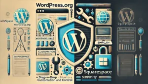 image comparing WordPress.org vs Squarespace